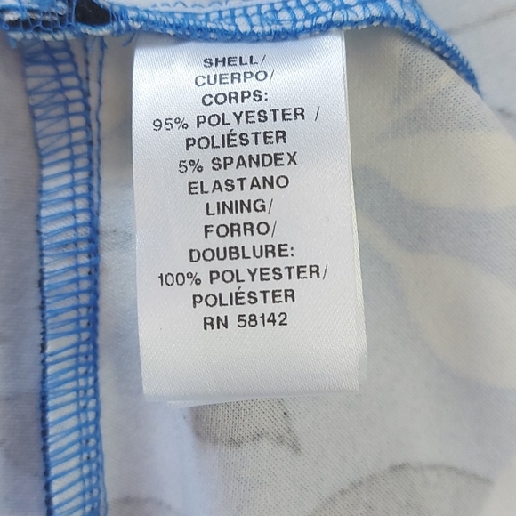 Maggy London Floral Fitted Flare Blue Dress 0 - Picture 12 of 14